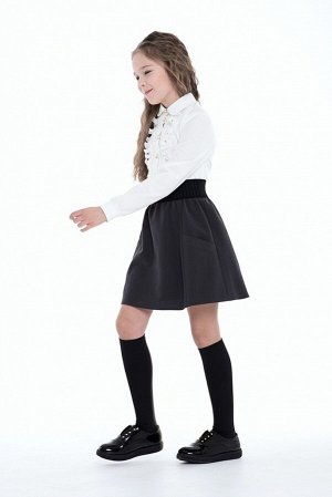Серая школьная юбка, модель 0320