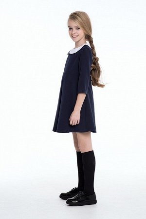 Синее школьное платье, модель 0140