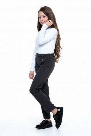 Серые школьные брюки для девочки, модель 0409