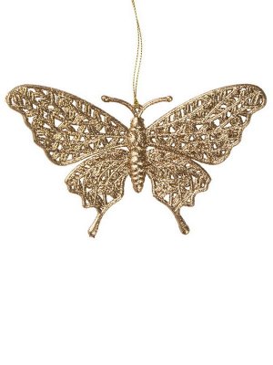 Новогоднее подвесное елочное украшение Золотая бабочка 16