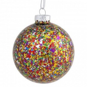 Новогоднее подвесное украшение шар Разноцветный 8