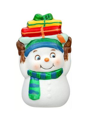 Новогодняя фигурка снеговика Снеговик с подарками 8