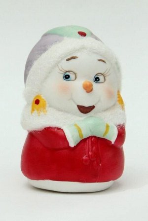 Новогодняя фигурка снеговика Снеговик-девушка 8