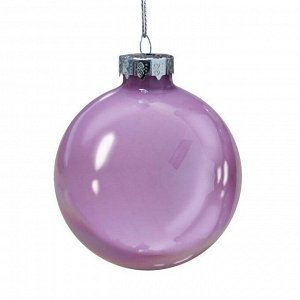 Новогоднее подвесное украшение шар Фиолетовый 8