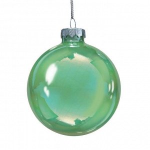Новогоднее подвесное украшение шар Зеленый 8