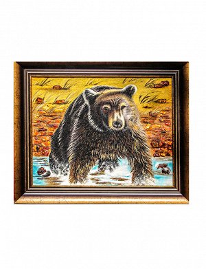 Картина из янтаря «Медведь»