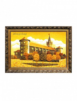 Картина из натурального янтаря «Замок горизонтальный» 54 х 73 см