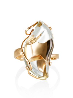 Нежное кольцо Серенада» из золота и празиолита, 010805080