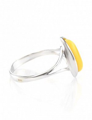 Элегантное нежное кольцо из серебра со вставкой из натурального балтийского медового янтаря «София», 606306157