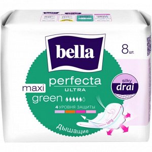 Гигиенические прокладки Bella Perfecta ULTRA Maxi Green, 8шт