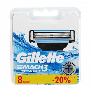 Сменные кассеты для бритья Gillette Mach3 Start, 8 шт.