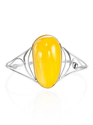 Изысканный браслет ручной работы из цельного янтаря