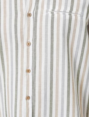Рубашка Материал: %55 Rami, %45  Хлопок Параметры модели: рост: 187 cm, грудь: 99, талия: 75, бедра: 94 Надет размер: S