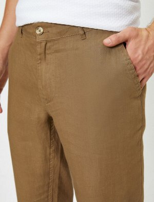брюки Материал: %100  Льнян Параметры модели: рост: 187 cm, грудь: 99, талия: 75, бедра: 94  Надет размер: 36