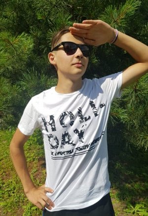 Футболка белая "Holiday"