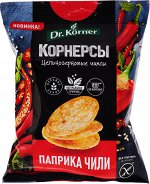Dr.Korner Чипсы цельнозерновые 50г  кукурузно-рис. с паприкой и чили