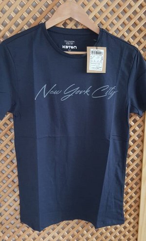 KOTON Футболка NewYork city темно-синяя