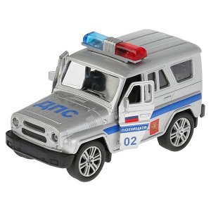 SB-16-68-P-WB МАШИНА "ТЕХНОПАРК" МЕТАЛЛ. ИНЕРЦ. UAZ HUNTER ПОЛИЦИЯ 11,5СМ, ОТКРЫВ. ДВЕРИ В РУСС. КОР. в кор.2*24шт