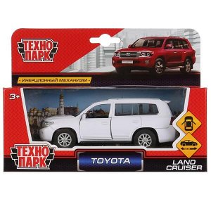 CRUISER-WT ТМ Технопарк. Машина металл "TOYOTA LAND CRUISER" 12,5см, откр. двери, инерц. БЕЛЫЙ в кор.2*36шт