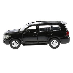 CRUISER-BK Машина металл TOYOTA LAND CRUISER длина 12,5 см, двери, инерц, черный, кор. Технопарк в кор.2*36шт