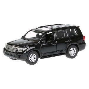 CRUISER-BK Машина металл TOYOTA LAND CRUISER длина 12,5 см, двери, инерц, черный, кор. Технопарк в кор.2*36шт