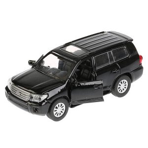 CRUISER-BK ТМ Технопарк. Машина металл "TOYOTA LAND CRUISER" 12,5см, откр. двери, инерц ЧЕРНЫЙ в кор.2*36шт