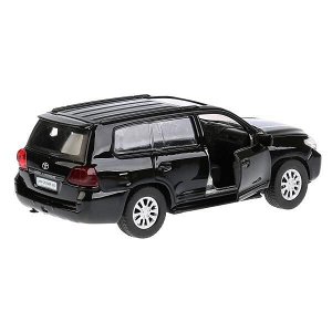 CRUISER-BK Машина металл TOYOTA LAND CRUISER длина 12,5 см, двери, инерц, черный, кор. Технопарк в кор.2*36шт