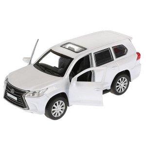 LX570-WH Машина металл LEXUS LX-570, длина 12см, открыв. двери, инерц, БЕЛЫЙ в кор. Технопарк в кор.2*36шт