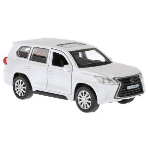 LX570-WH Машина металл LEXUS LX-570, длина 12см, открыв. двери, инерц, БЕЛЫЙ в кор. Технопарк в кор.2*36шт