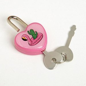 Замочек для чемодана с ключами «Фламинго»