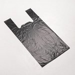 Мешки для мусора с ручками со скотч-клапаном 60 л, ПНД, толщина 11 мкм, 50 шт, цвет чёрный