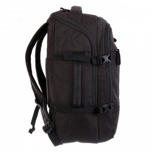 Рюкзак молодёжный с эргономичной спинкой Grizzly, 45 х 32 х 21, для мальчиков, чёрный/синий