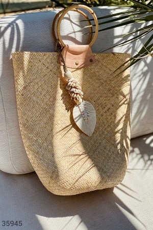 Плетеная соломенная сумка-шоппер