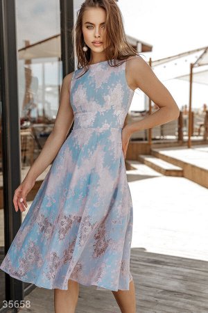 Кружевное платье а-силуэта Gepur