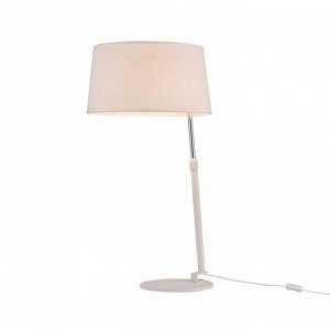 Настольная лампа Bergamo 1x60Вт E27 белый, хром 33x33x70см