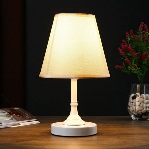 Настольная лампа 4504 1х60W E27 белый/бежевый 18х32 см