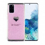 Чехол силикон с глиттером на телефон iphone