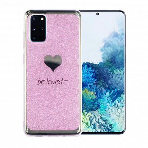Чехол силикон с глиттером на телефон iphone