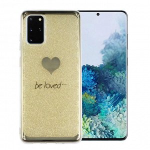 Чехол силикон с глиттером на телефон iphone