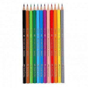 Карандаши 12 цветов Faber-Castell ECO «Замок» 1201 7/2.8 мм, шестигранный корпус, без точилки