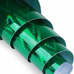 Плёнка самоклеящаяся "Ромбы", голография, зелёная, 0.45 х 3 м, 3 мкр