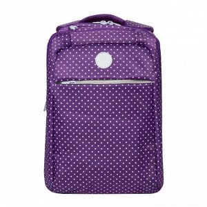 Рюкзак молодёжный, 2 отдела на молниях, наружный карман, цвет фиолетовый