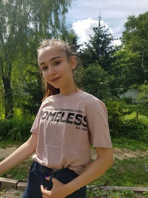 Футболка пыльно-розовая HOMELESS
