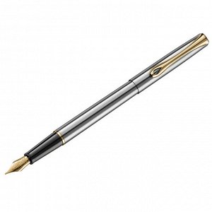 Ручка перьевая DIPLOMAT Traveller stainless steel gold F синий D1...