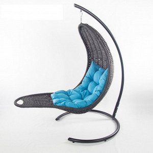Плетеное подвесное кресло-шезлонг коричневый DeckWOOD