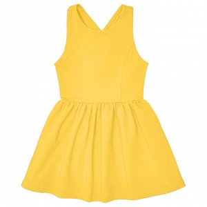 Желтое платье-сарафан 8-9