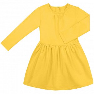 Желтое платье с длинным рукавом 2-3