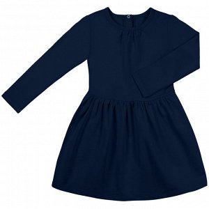 Темно-синее платье с длинным рукавом 2-3