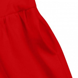 Красное платье с длинным рукавом 6-7