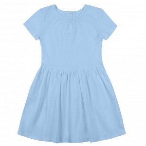 Голубое платье с коротким рукавом 2-3